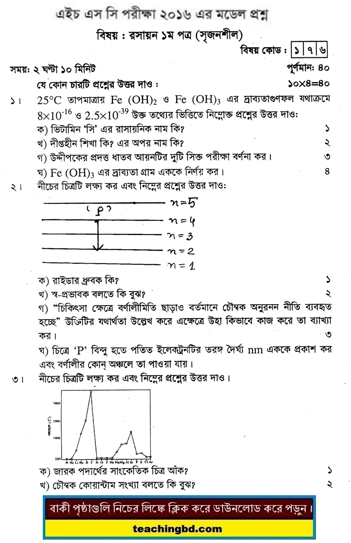 Chemistry Suggestion and Question Patterns of HSC Examination 2016-6