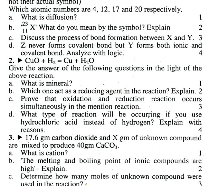 EV Chemistry Suggestion and Question Patterns of SSC Examination 2016-1